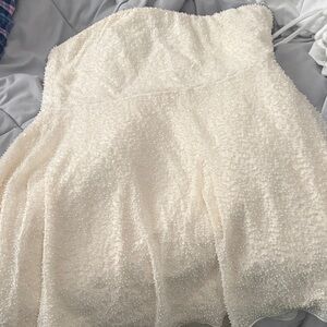 Elegant Cream Strapless Dress